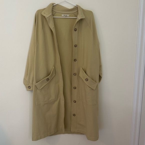 Madewell Womens Structured Terry Longline Coat Size XS - Picture 4 of 9